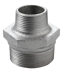 Draadverloopnippel, zwart gietijzer, 3/4" x 1/4" MM, Atusa fig 245